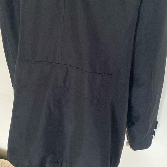 Lands’ End Black Long Sleeve Button Zip Hoodie Lightweight Spring Jacket Size M - Picture 7 of 16